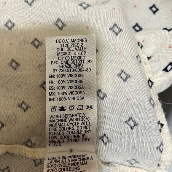 Roxy tunic dress hi-lo cream blue semi-sheer long sleeve India Sz Small - Picture 7 of 9